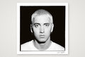 Eminem - Black & White - Black Background Look 1 — 30×30cm, 12×12" Print only